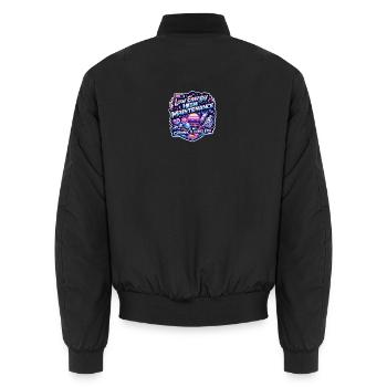 Faible énergie et haute maintenance - Bomber unisexe - noir - Dos - AI Model Male 185 light (185cm)