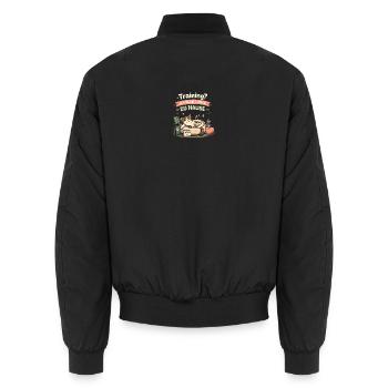 Training? Ich bleib Lieber Zu Hause - Unisex Bomberjacke - Schwarz - Hinten - AI Model Male 185 light (185cm)