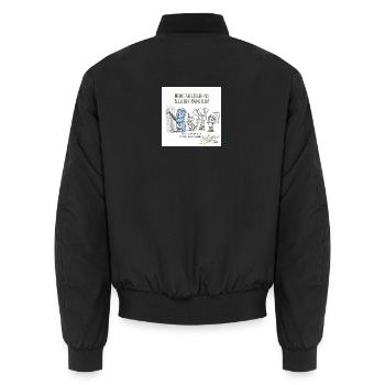 Bleistiftkünstler-Abenteuer mit Freunden - Unisex Bomberjacke - Schwarz - Hinten - AI Model Male 185 light (185cm)