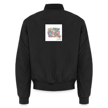 Hallo Freunde Spass und Farbe - Unisex Bomberjacke - Schwarz - Hinten - AI Model Male 185 light (185cm)