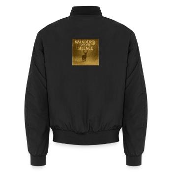 Wandere in die Stille - Unisex Bomberjacke - Schwarz - Hinten - AI Model Male 185 light (185cm)