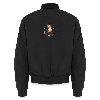 Kleine Träume Kuschelglück Prinzessin  - Unisex Bomberjacke - Schwarz - Hinten - AI Model Male 185 light (185cm)