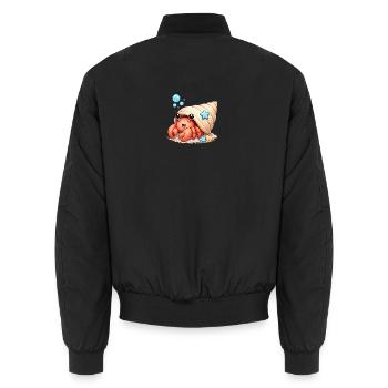 Cancer - Unisex Bomber Jacket - black - Back - AI Model Male 185 light (185cm)