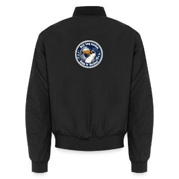 Seemöwe Biergenuss Seemannsmotiv - Unisex Bomberjacke - Schwarz - Hinten - AI Model Male 185 light (185cm)