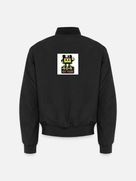 Retro 404 Motivation Nicht Gefunden - Unisex Bomberjacke - Schwarz