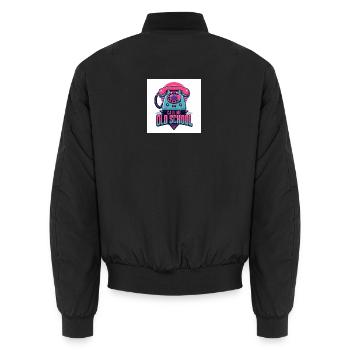 Appelez-moi à l’ancienne - Bomber unisexe - noir - Dos - AI Model Male 185 light (185cm)