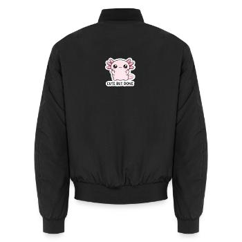 Diction du Dragon Chibi Rose - Bomber unisexe - noir - Dos - AI Model Male 185 light (185cm)