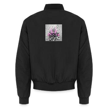 Media Crash: Der Ausbruch der Wahrheit - Unisex Bomberjacke - Schwarz - Hinten - AI Model Male 185 light (185cm)