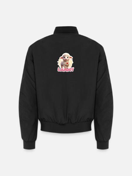 Lammy Lamm Herz Sticker - Unisex Bomberjacke - Schwarz