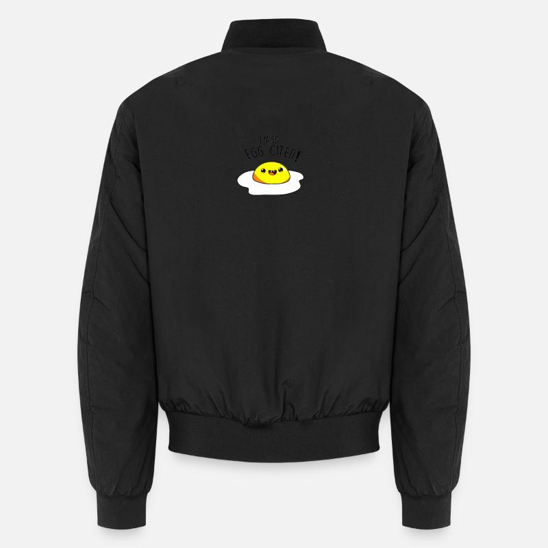 Egg-Cited Design Unisex Bomber Jacket