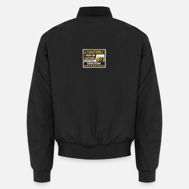 Koffeinbetriebener Gabelstapler-Sarkasmus Unisex Bomberjacke