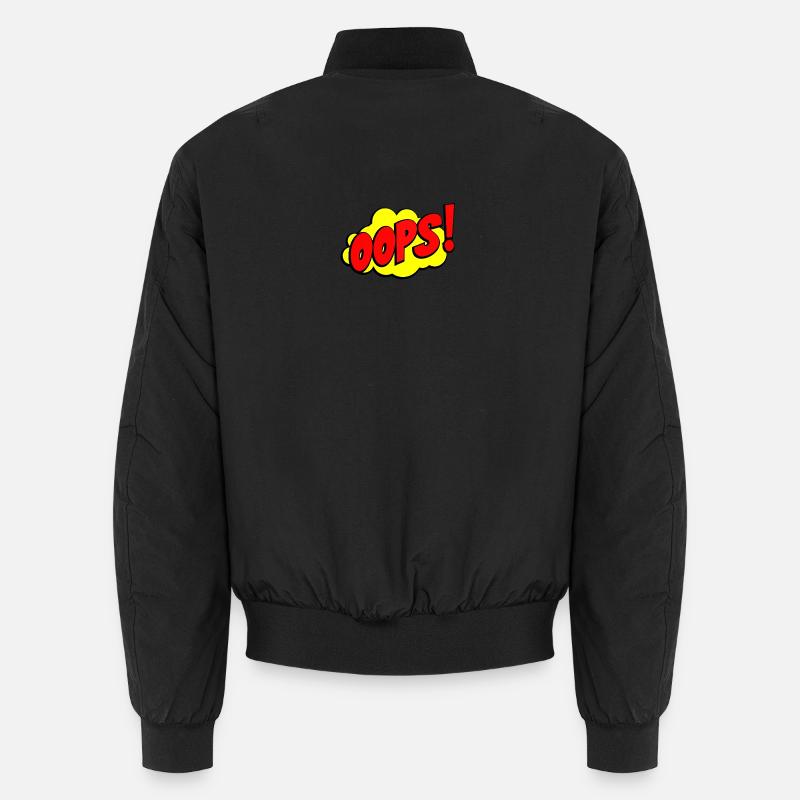 Cartoon Oops Comic Design Unisex Bomberjacke