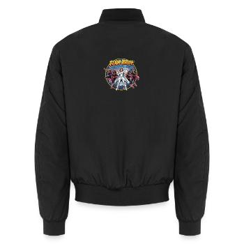 Team Bride Superhelden-Crew - Unisex Bomberjacke - Schwarz - Hinten - AI Model Male 185 light (185cm)
