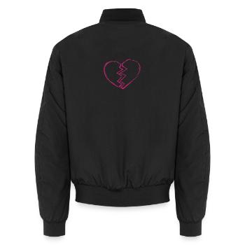 Zerbrochenes Herz Neon - Unisex Bomberjacke - Schwarz - Hinten - AI Model Male 185 light (185cm)