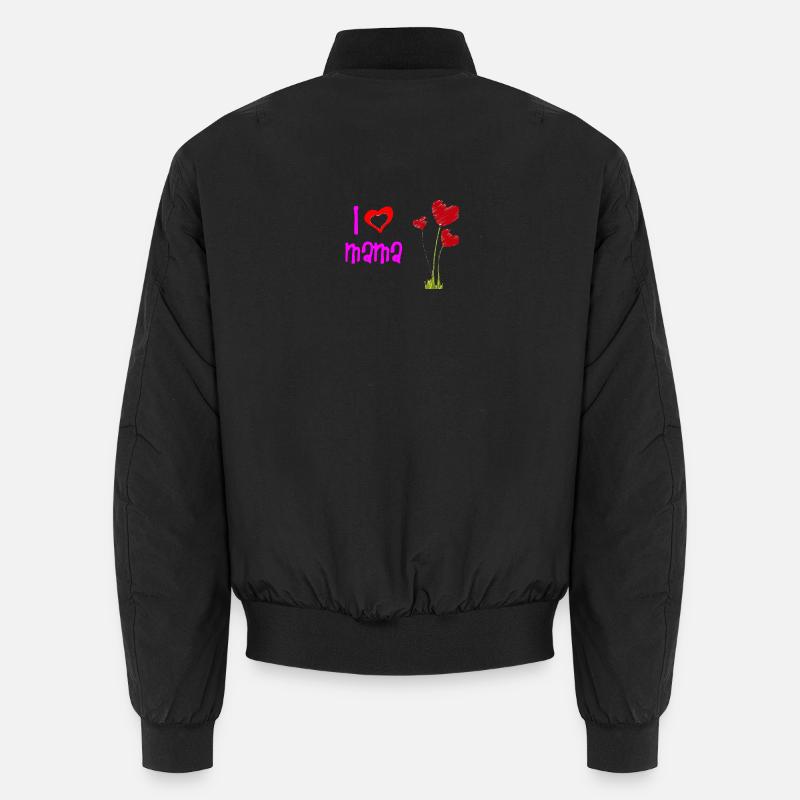 Liebevolles Muttertagsherz Blumendesign Unisex Bomberjacke