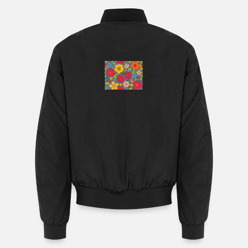 Blumenmuster im Boho-Design Unisex Bomberjacke