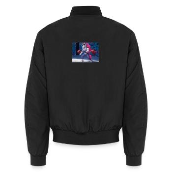 Powerful unicorn training - Unisex Bomber Jacket - black - Back - AI Model Male 185 light (185cm)