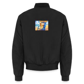 Strand Bunny Eiscreme Sonnenbrille - Unisex Bomber Jacket - black - Back - AI Model Male 185 light (185cm)
