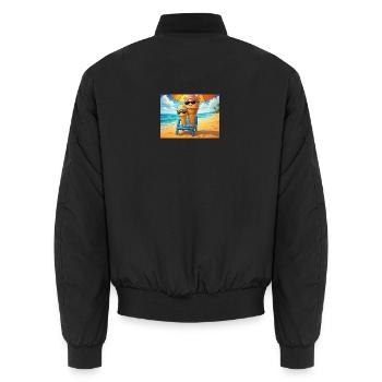 Glace en été - Bomber unisexe - noir - Dos - AI Model Male 185 light (185cm)