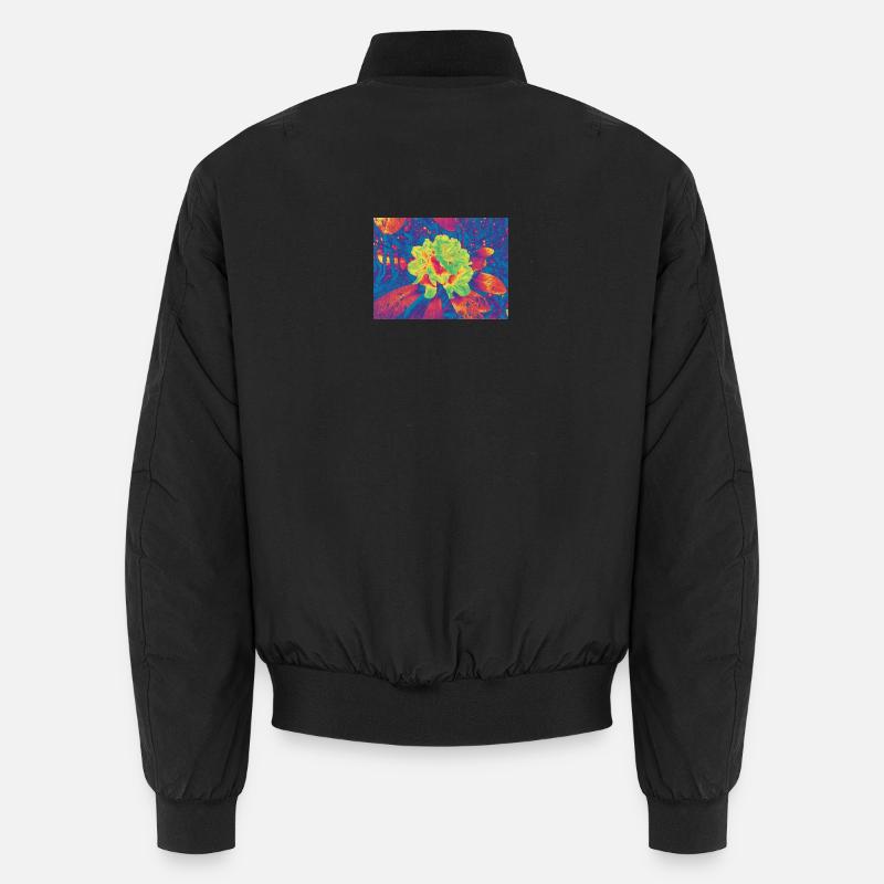 Fleur Néon Fleur Psychédélique - Bomber unisexe - noir