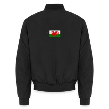 Drapeau du Pays de Galles - Bomber unisexe - noir - Dos - AI Model Male 185 light (185cm)