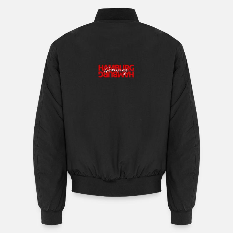Hamburg Germany Bold Typography Unisex Bomber Jacket