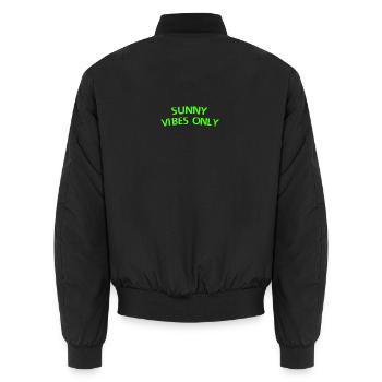 Sunny Vibes uniquement - Bomber unisexe - noir - Dos - AI Model Male 185 light (185cm)