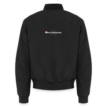 Merry Christmas – Festliches Design - Unisex Bomberjacke - Schwarz - Hinten - AI Model Male 185 light (185cm)