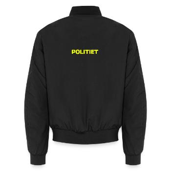 police - Bomber unisexe - noir - Dos - AI Model Male 185 light (185cm)