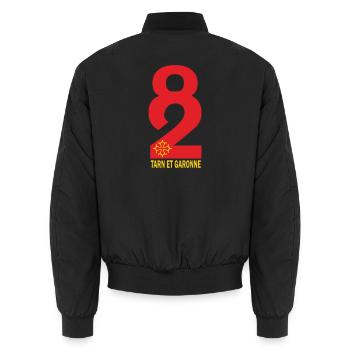 Tarn et Garonne - Unisex Bomberjacke - Schwarz - Hinten - AI Model Male 185 light (185cm)