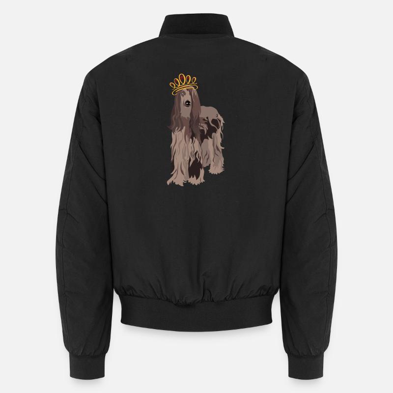 Majestätischer Hund mit Krone Unisex Bomberjacke