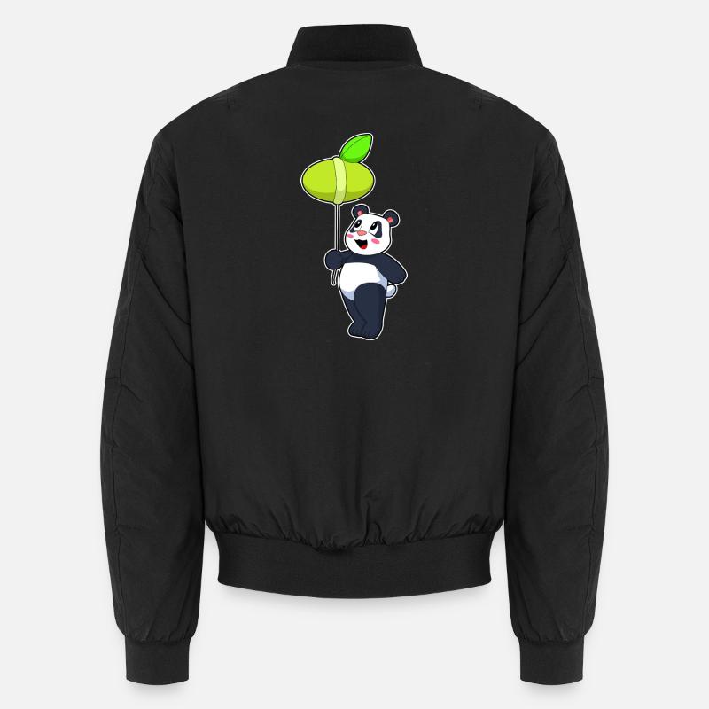 Ballon Panda - Bomber unisexe - noir