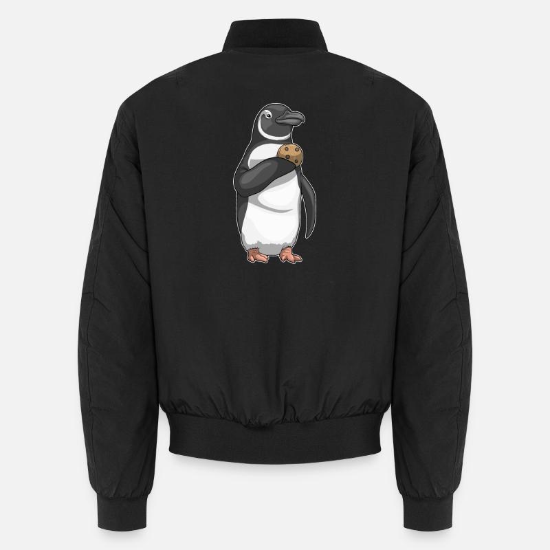 Biscuit pingouin - Bomber unisexe - noir