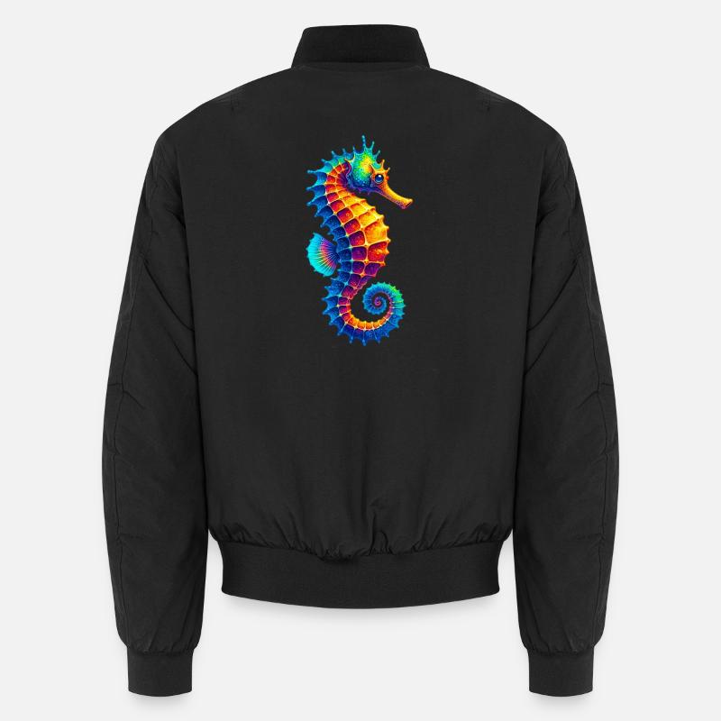 Hippocampe - Bomber unisexe - noir