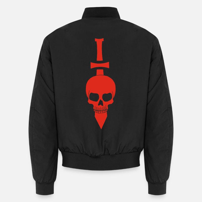 Red Skull and Sword Unisex Bomber Jacket