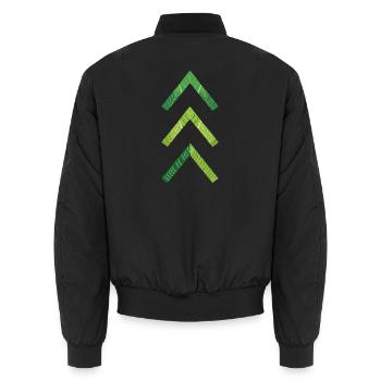 Pfeile des Down-Syndrom-Stammes - Unisex Bomberjacke - Schwarz - Hinten - AI Model Male 185 light (185cm)