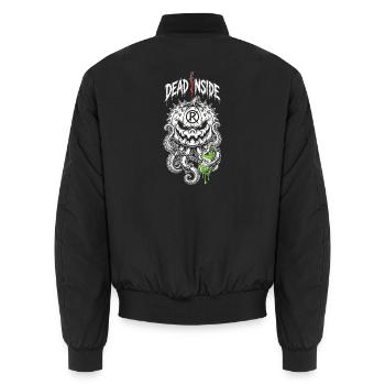 Tot im Inneren: Kürbisschädel und Tentakel - Unisex Bomberjacke - Schwarz - Hinten - AI Model Male 185 light (185cm)