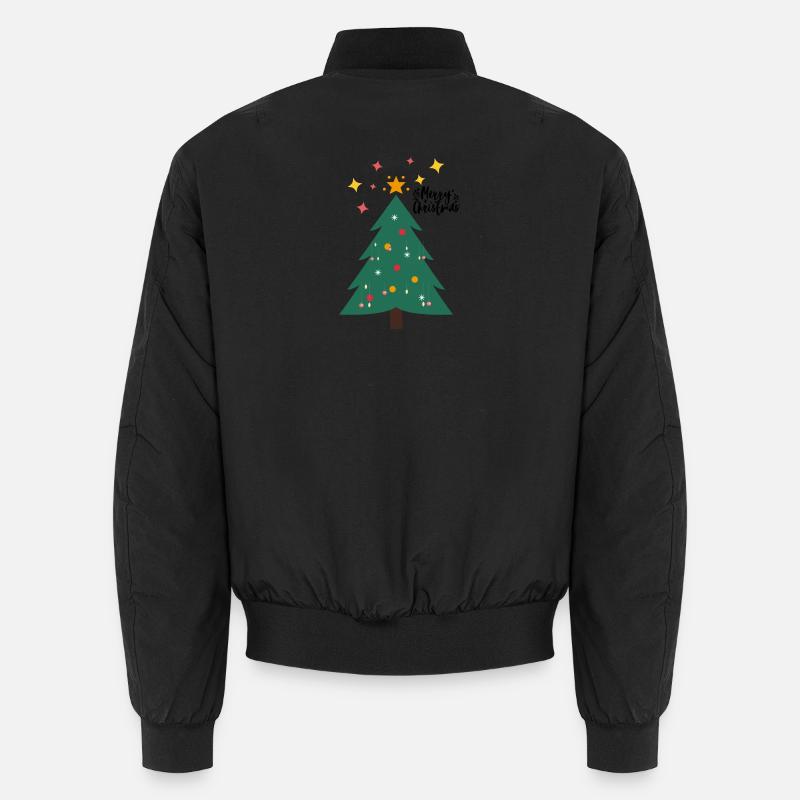 Weihnachtsbaum - Christbaum - Unisex Bomberjacke - Schwarz