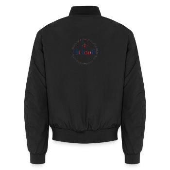 BiZouH - Unisex Bomberjacke - Schwarz - Hinten - AI Model Male 185 light (185cm)