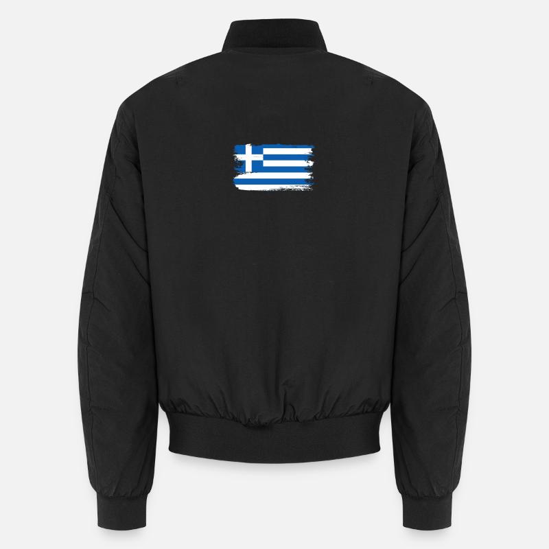 Pinselstrich der griechischen Flagge Unisex Bomberjacke
