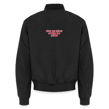 Vote with your heart Sweden 2026 - Unisex Bomber Jacket - black - Back - AI Model Male 185 light (185cm)