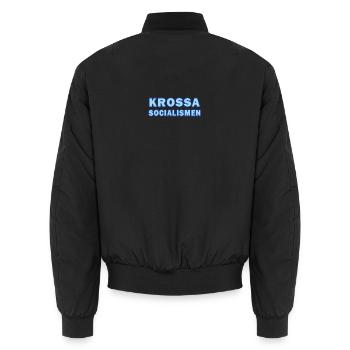 Écraser le socialisme Texte néon - Bomber unisexe - noir - Dos - AI Model Male 185 light (185cm)