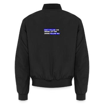 Ne suivez pas la foule – Laissez le public vous suivre - Bomber unisexe - noir - Dos - AI Model Male 185 light (185cm)