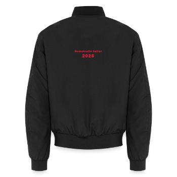 Demokratie ruft 2026 - Unisex Bomberjacke - Schwarz - Hinten - AI Model Male 185 light (185cm)
