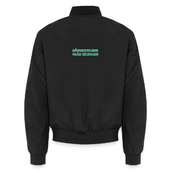 Der südliche Puls schlägt härter zu - Unisex Bomberjacke - Schwarz - Hinten - AI Model Male 185 light (185cm)