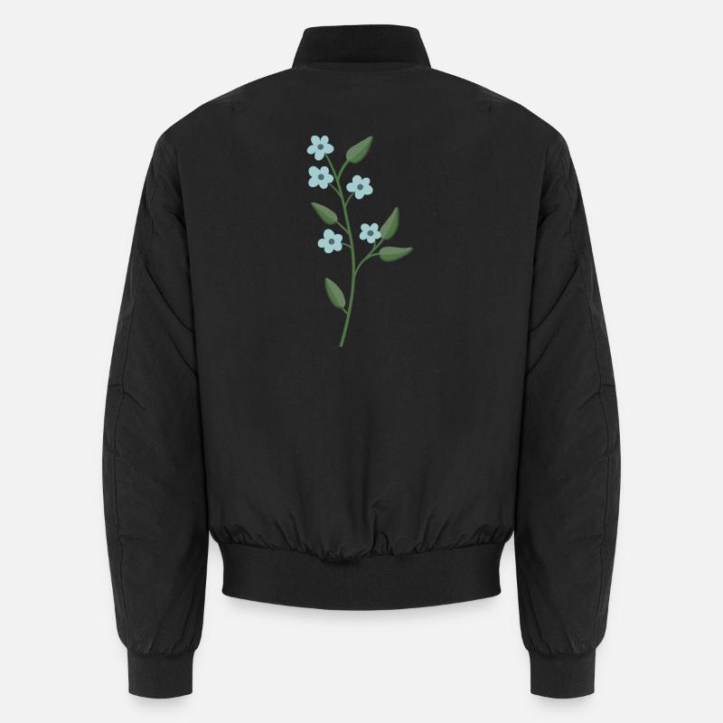 Blume hellblau Unisex Bomberjacke