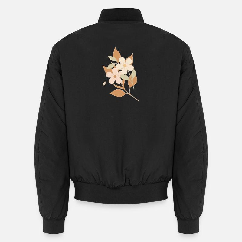 Gezeichnete Blumen Unisex Bomberjacke