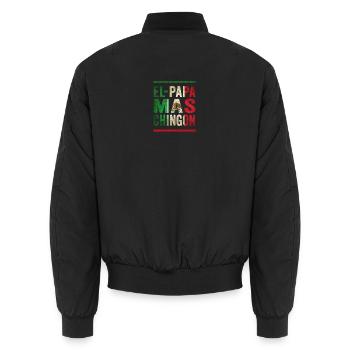 Père vintage mexicain qui dit design - Bomber unisexe - noir - Dos - AI Model Male 185 light (185cm)