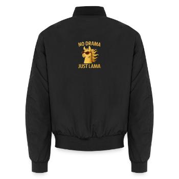 Pas de drame, juste un lama - Bomber unisexe - noir - Dos - AI Model Male 185 light (185cm)