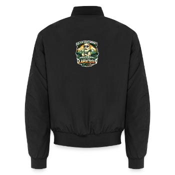 Lamacool Lama Motiv - Unisex Bomberjacke - Schwarz - Hinten - AI Model Male 185 light (185cm)
